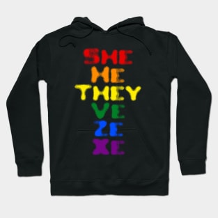 LGBT Non Binary Pronouns They Flag Hoodie